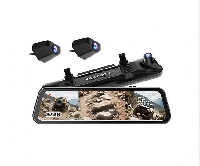 3-канальний відеореєстратор WOLFBOX G900 Tripro Cabin Version